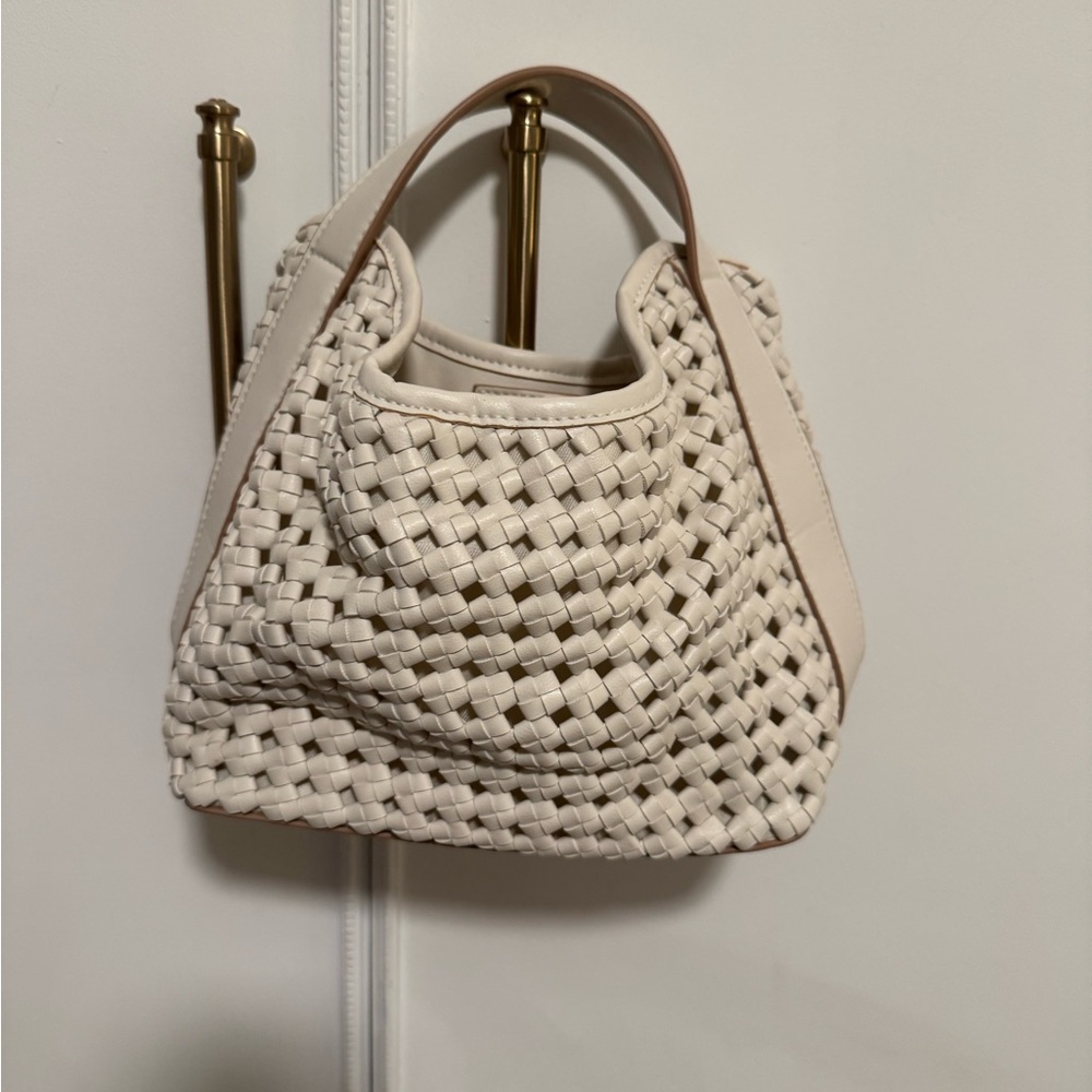 Elegant Cream Woven Bag